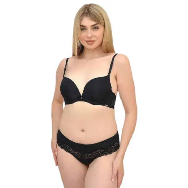 Set lengerie pentru femei Balaloum AP9398-B 80B/ Black/ Push-up photo 1 Set lengerie pentru femei Balaloum AP9398-B 80B/ Black/ Push-up photo 1