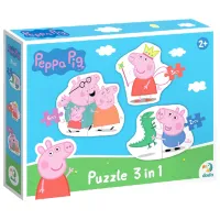 Puzzle 2D DoDo Familia Purcelușei Peppa 2+/ Numărul de piese: 9