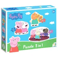 Puzzle 2D DoDo Prietenii Purcelușei Peppa 2+/ Numărul de piese: 9