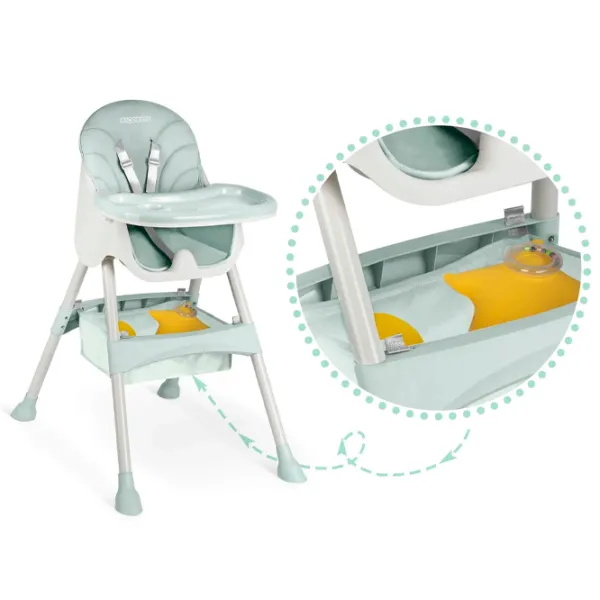 Scaun de masă Ricokids Milo (5617345) / 6 luni / Mint  photo 8