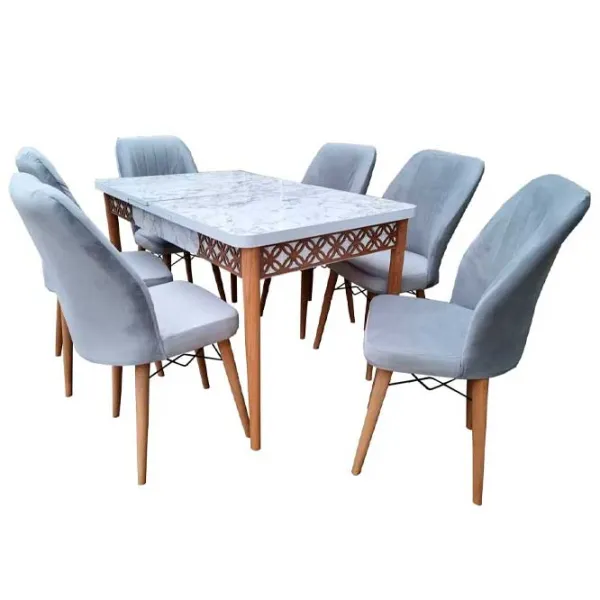 Set masă și scaune Magnus Kum II () Dreptunghiulară/ MDF/ White photo 1 Set masă și scaune Magnus Kum II () Dreptunghiulară/ MDF/ White photo 1