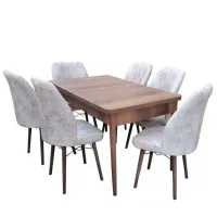 Обеденные стол со стульями Magnus Kum () Прямоугольная/ МДФ/ Brown