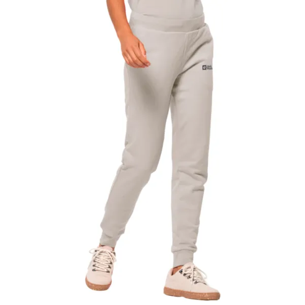 Pantaloni sportivi pentru femei Jack Wolfskin Essential Sweat Pants W L/ Winter Pearl photo 2