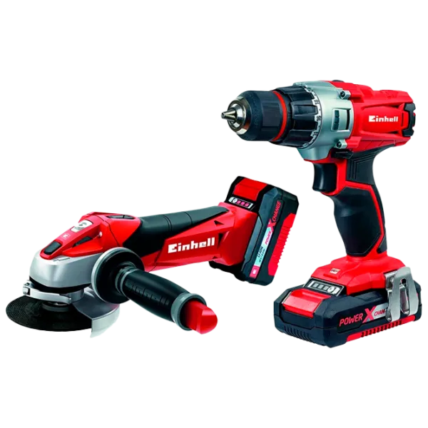 Шлифовальная машина Einhell PXC TE-TK 18 Li Kit (CD+AG) Угловая/ Красный photo 1