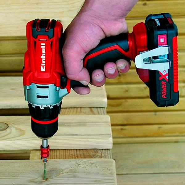 Шлифовальная машина Einhell PXC TE-TK 18 Li Kit (CD+AG) Угловая/ Красный photo 2