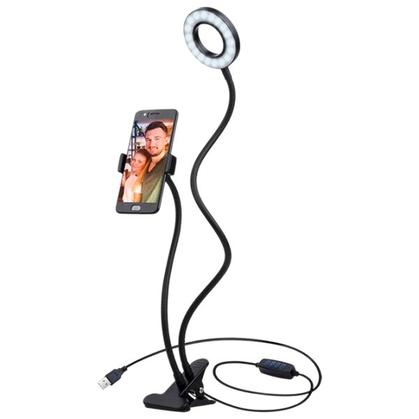 Lampă circulară Platinet PMRL3 90 mm Black photo 1