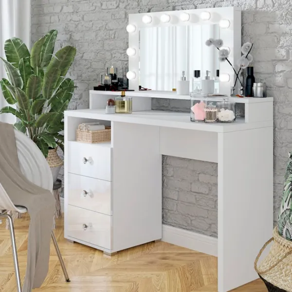 Masă de toaletă Helvetia Diva №49 PAL melaminat/ White photo 5