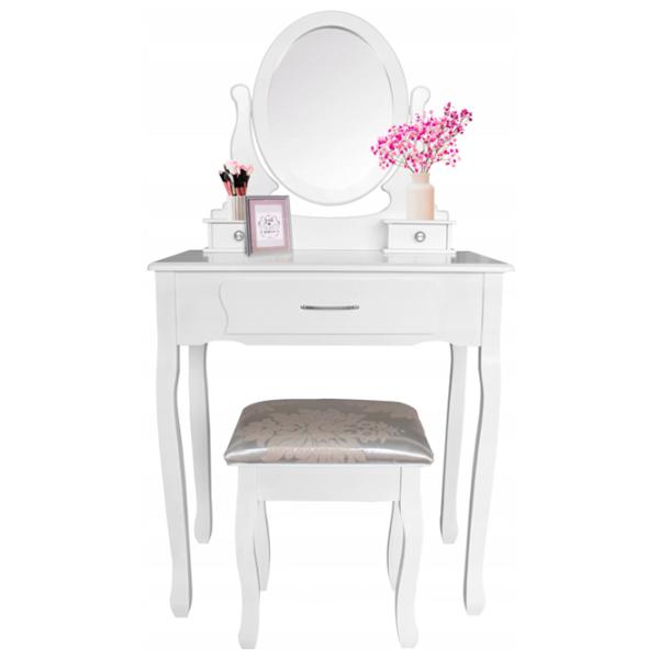 Masă de toaletă Chomik PHO0052LED MDF/ White photo 1