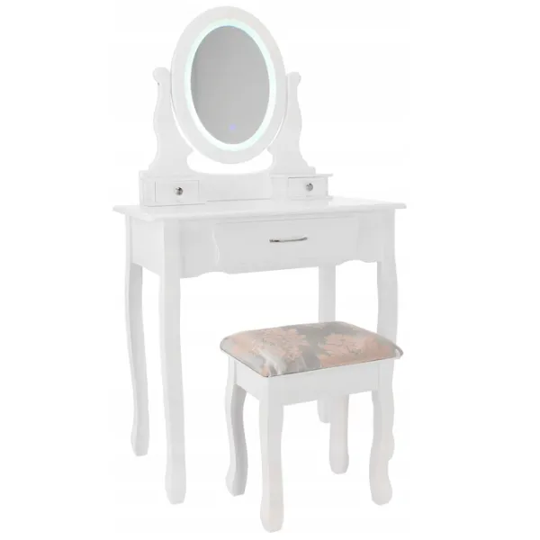 Masă de toaletă Chomik PHO0052LED MDF/ White photo 2