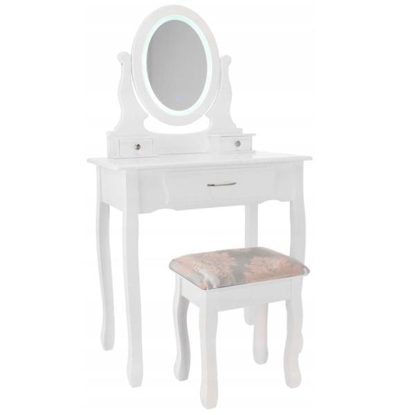 Masă de toaletă Chomik PHO0052LED MDF/ White photo 2