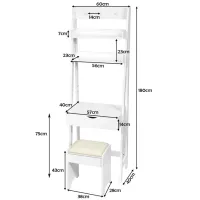 Туалетный столик Costway HW66074 МДФ/ White photo 6
