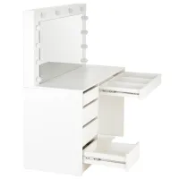 Туалетный столик Halmar Hollywood XL МДФ/ White photo 3