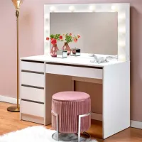 Туалетный столик Halmar Hollywood XL МДФ/ White photo 4