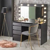Masă de toaletă Halmar Hollywood XL MDF/ White photo 5