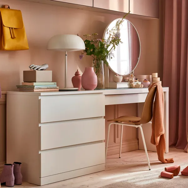 Masă de toaletă Ikea Malm MDF/ White photo 6