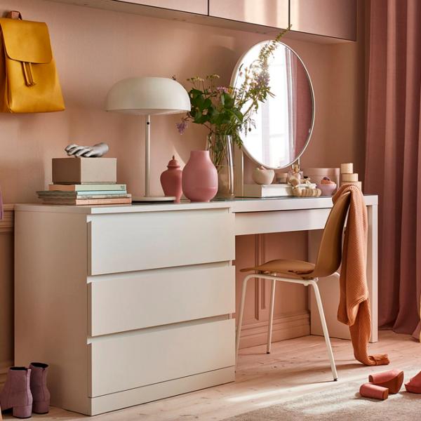 Masă de toaletă Ikea Malm MDF/ White photo 6