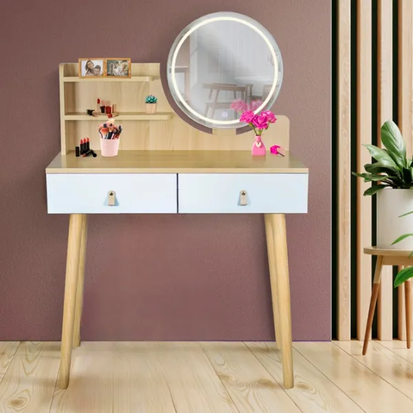 Masă de toaletă Jumi CM-254152 MDF/ Stejar Sonoma photo 3 Masă de toaletă Jumi CM-254152 MDF/ Stejar Sonoma photo 3