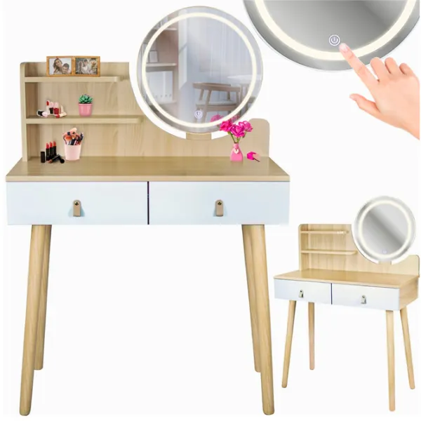 Masă de toaletă Jumi CM-254152 MDF/ Stejar Sonoma photo 5 Masă de toaletă Jumi CM-254152 MDF/ Stejar Sonoma photo 5