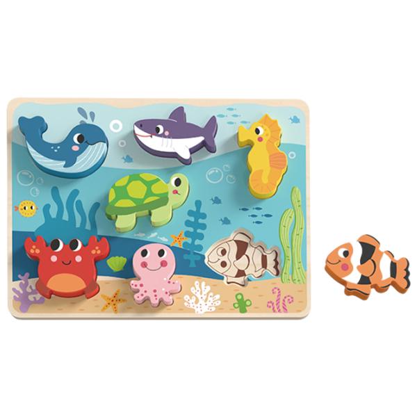 Пазл 3D Tooky Toy Морские животные 1+/ Количество деталей: 8 photo 1