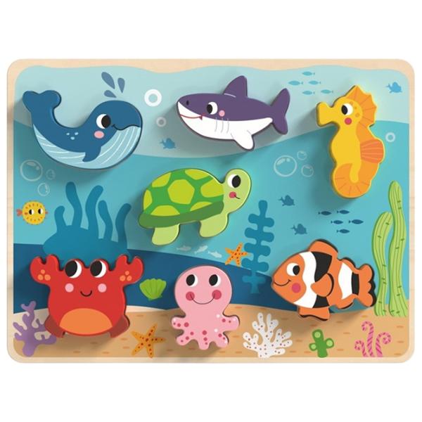 Пазл 3D Tooky Toy Морские животные 1+/ Количество деталей: 8 photo 2