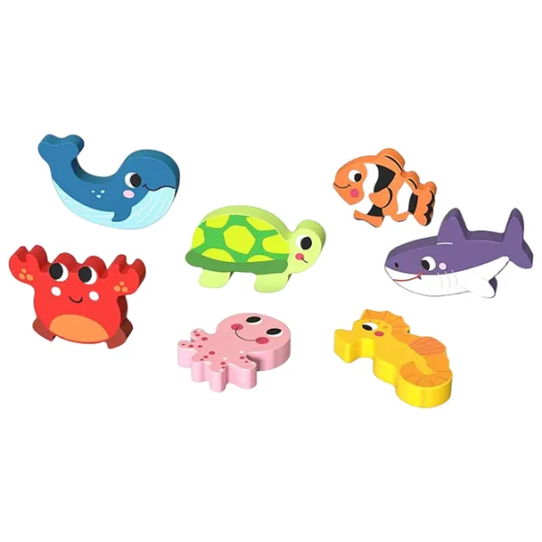 Пазл 3D Tooky Toy Морские животные 1+/ Количество деталей: 8 photo 3