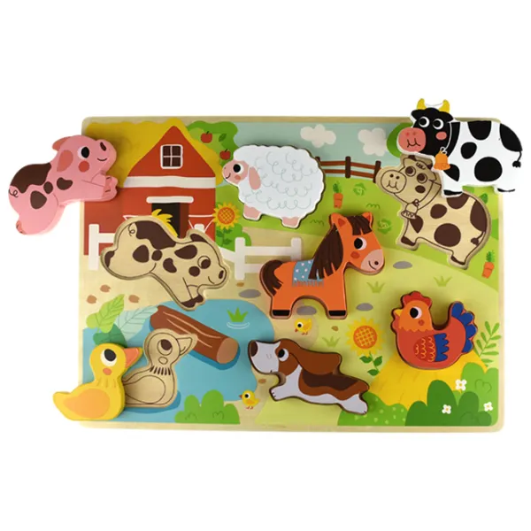 Пазл 3D Tooky Toy Ферма 1+/ Количество деталей: 8 photo 1