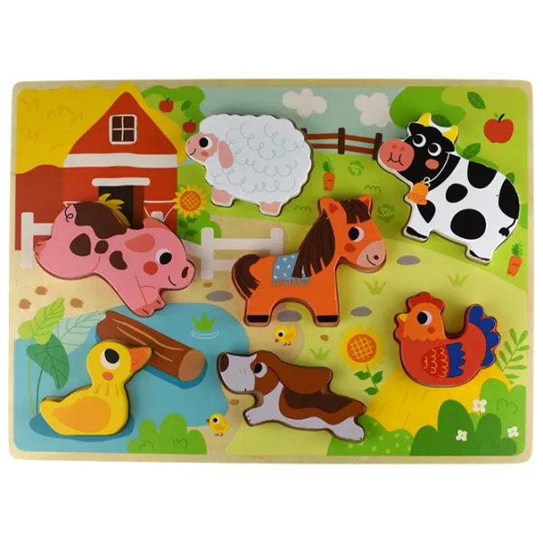 Пазл 3D Tooky Toy Ферма 1+/ Количество деталей: 8 photo 3