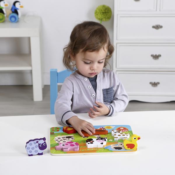 Пазл 3D Tooky Toy Ферма 1+/ Количество деталей: 8 photo 5
