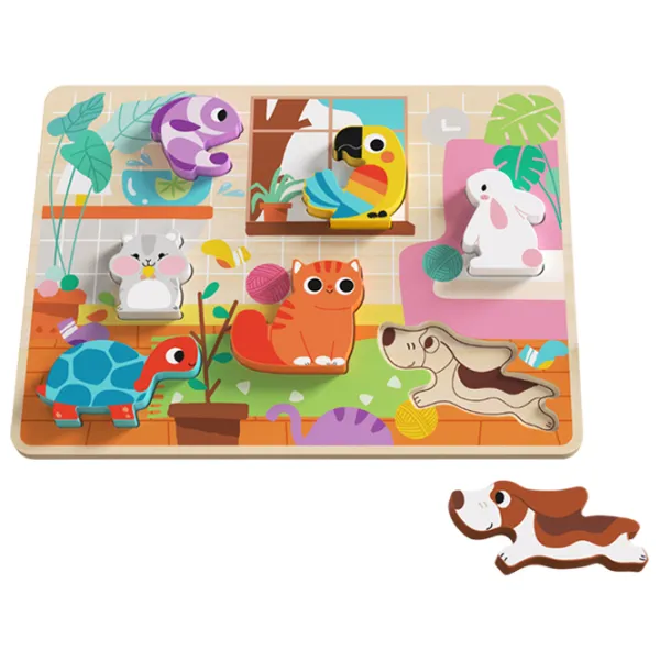 Пазл 3D Tooky Toy Домашние животные 1+/ Количество деталей: 8 photo 1