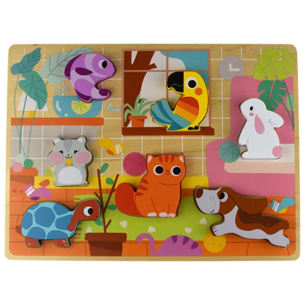 Пазл 3D Tooky Toy Домашние животные 1+/ Количество деталей: 8 photo 2