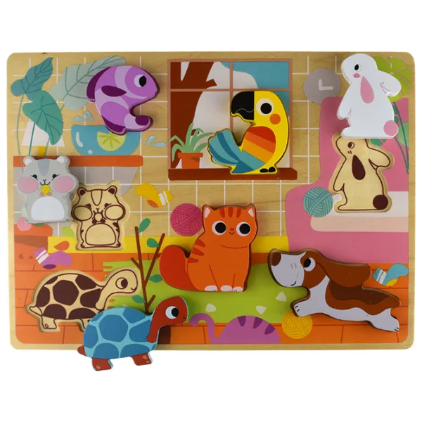 Пазл 3D Tooky Toy Домашние животные 1+/ Количество деталей: 8 photo 3