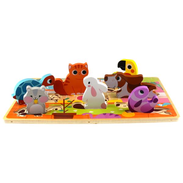 Пазл 3D Tooky Toy Домашние животные 1+/ Количество деталей: 8 photo 4