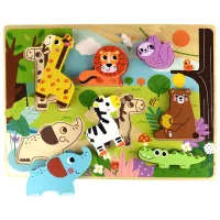 Puzzle 3D Tooky Toy Animale sălbatice 1+/ Numărul de piese: 8