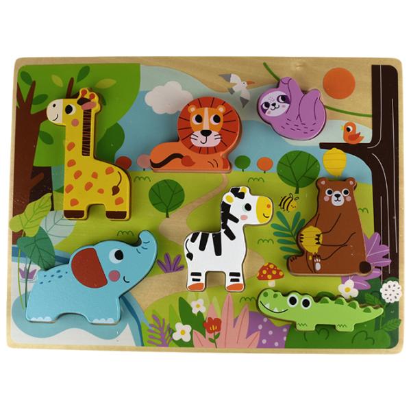 Пазл 3D Tooky Toy Дикие животные 1+/ Количество деталей: 8 photo 2