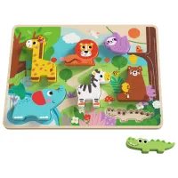 Пазл 3D Tooky Toy Дикие животные 1+/ Количество деталей: 8 photo 3
