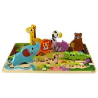 Пазл 3D Tooky Toy Дикие животные 1+/ Количество деталей: 8 photo 4