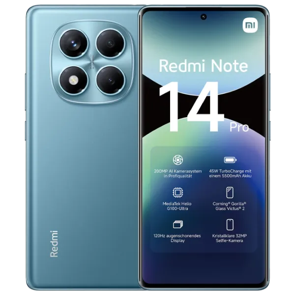 Xiaomi Redmi Note 14 Pro 4G 8 GB/ 256 GB/ Dual SIM/ Blue Ocean photo 1