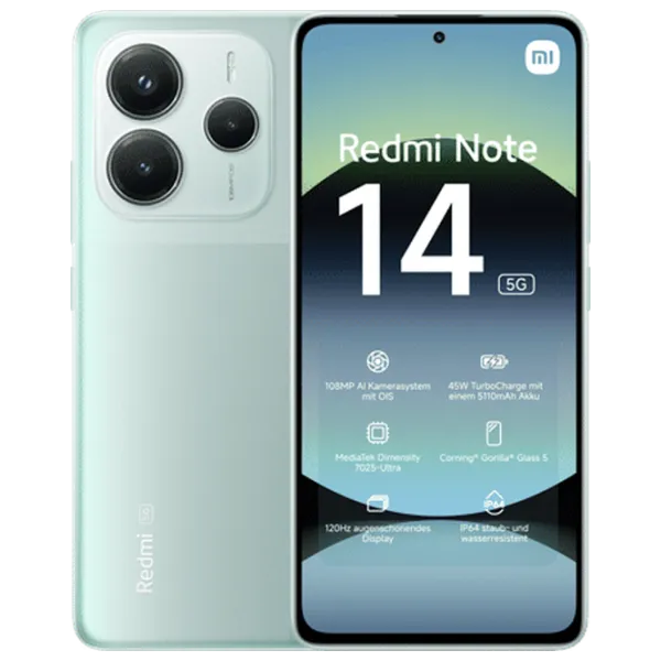 Xiaomi Redmi Note 14 5G 8 ГБ/ 256 ГБ/ Dual SIM/ Зеленый Коралловый photo 3