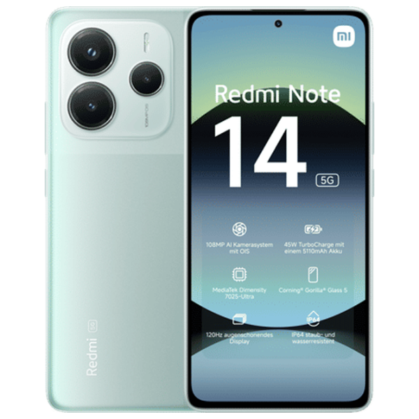 Xiaomi Redmi Note 14 5G 8 ГБ/ 256 ГБ/ Dual SIM/ Зеленый Коралловый photo 3