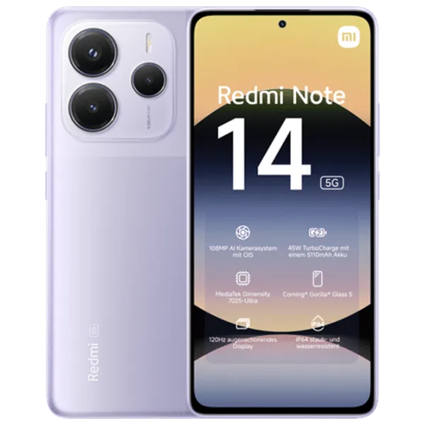 Xiaomi Redmi Note 14 5G 8 GB/ 256 GB/ Dual SIM/ Purple Lavender photo 2