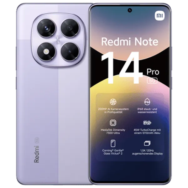 Xiaomi Redmi Note 14 Pro 5G 8 GB/ 256 GB/ Dual SIM/ Purple Lavender photo 1