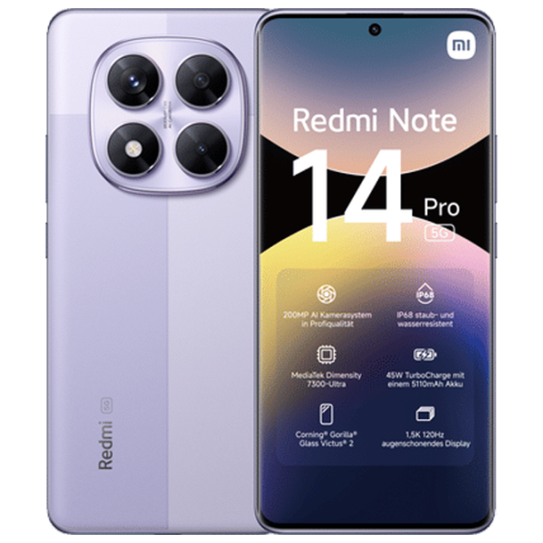 Xiaomi Redmi Note 14 Pro 5G 8 GB/ 256 GB/ Dual SIM/ Purple Lavender photo 2