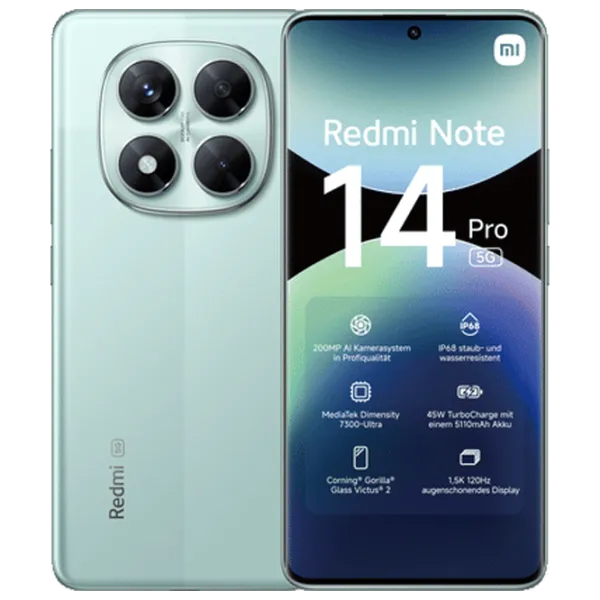 Xiaomi Redmi Note 14 Pro 5G 8 GB/ 256 GB/ Dual SIM/ Green Coral photo 2