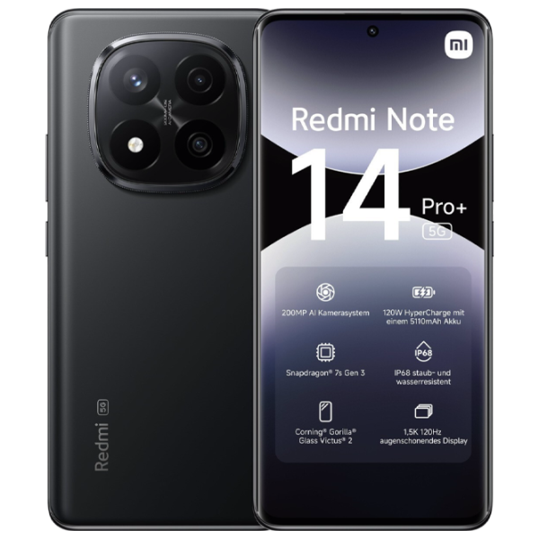 Xiaomi Redmi Note 14 Pro+ 5G 8 GB/ 256 GB/ Dual SIM/ Black Midnight photo 1