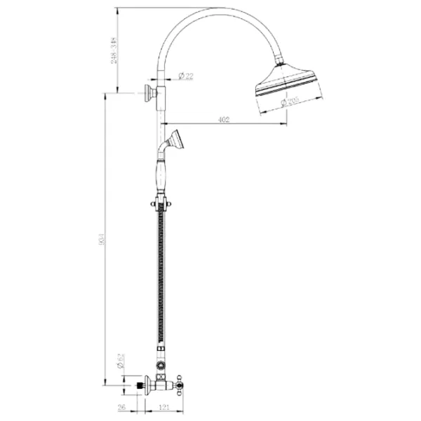 Set pentru duș F-Design Lacrima Metal /  photo 4