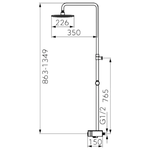 Set pentru duș F-Design Tempra Metal /  photo 4