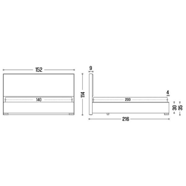 Кровать My-Style my-Mili 140 x 200 см / Фанера / Светло Серый photo 8