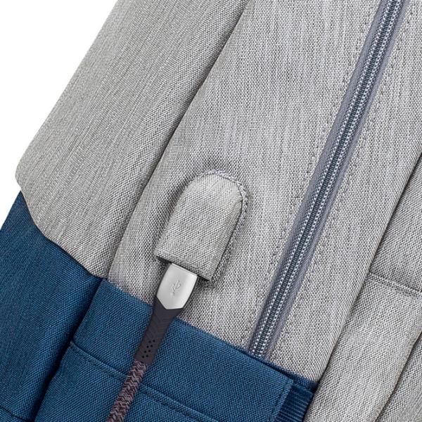 Рюкзак для ноутбука RivaCase 7567 17.3" / Dark Blue Серый /  photo 5