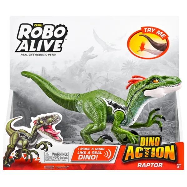 Фигурка Zuru Robo Alive Динозавр Dino Action Raptor 3+ / Зеленый photo 4