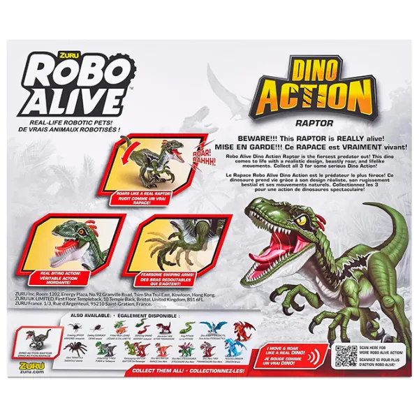 Фигурка Zuru Robo Alive Динозавр Dino Action Raptor 3+ / Зеленый photo 5